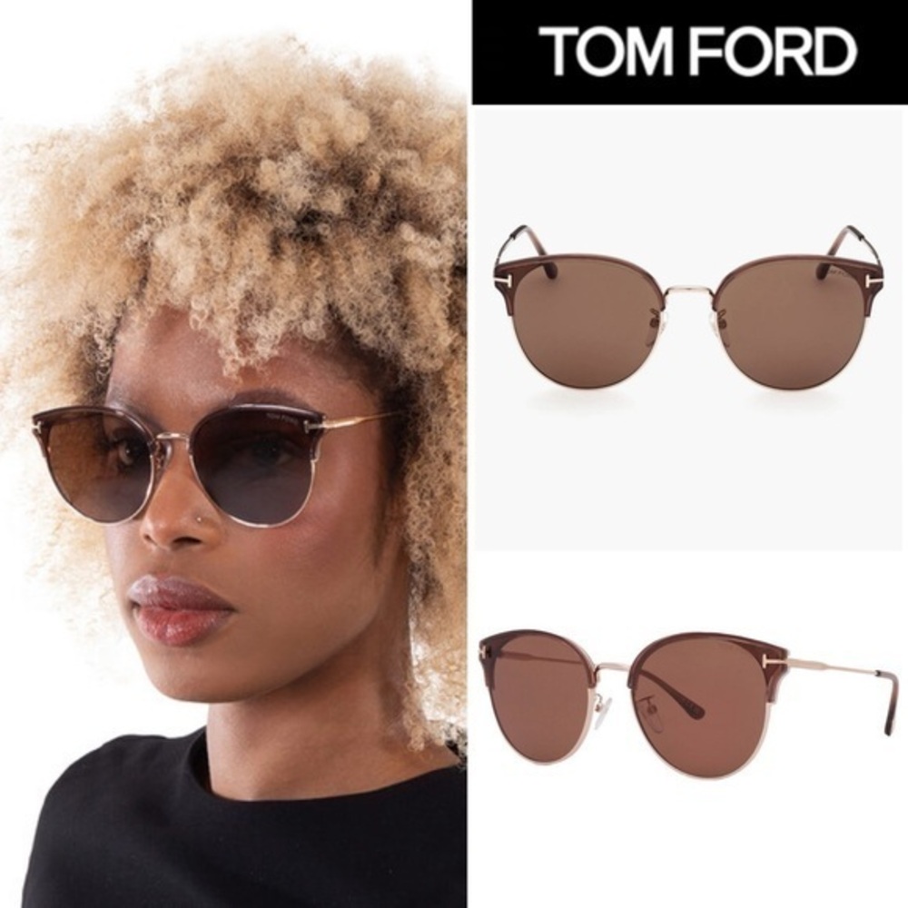 TOM FORD Brown Oval Unisex 61mm Round Sunglasses FT0898-K NWT 540$